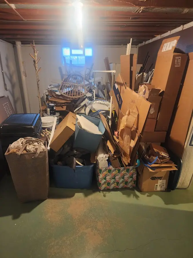 Roll-off dumpster container at job site for 15 Yard Dumpster Rental in Sedalia